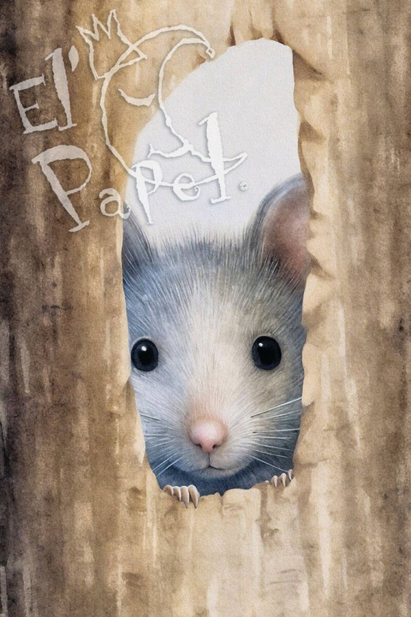 Ansichtkaart 'Grijs muisje'