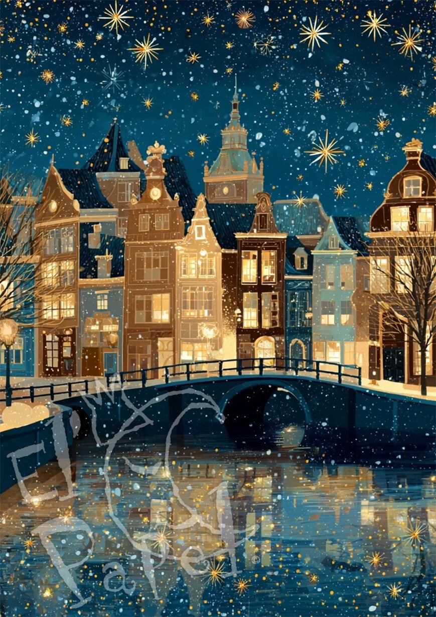 Ansichtkaart 'Kerststad nº 10'