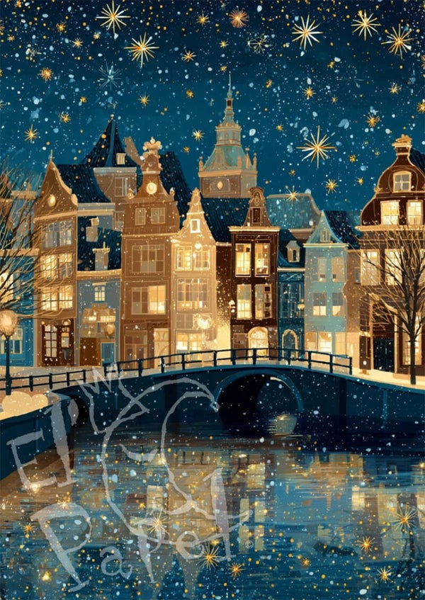 Ansichtkaart 'Kerststad nº 10'