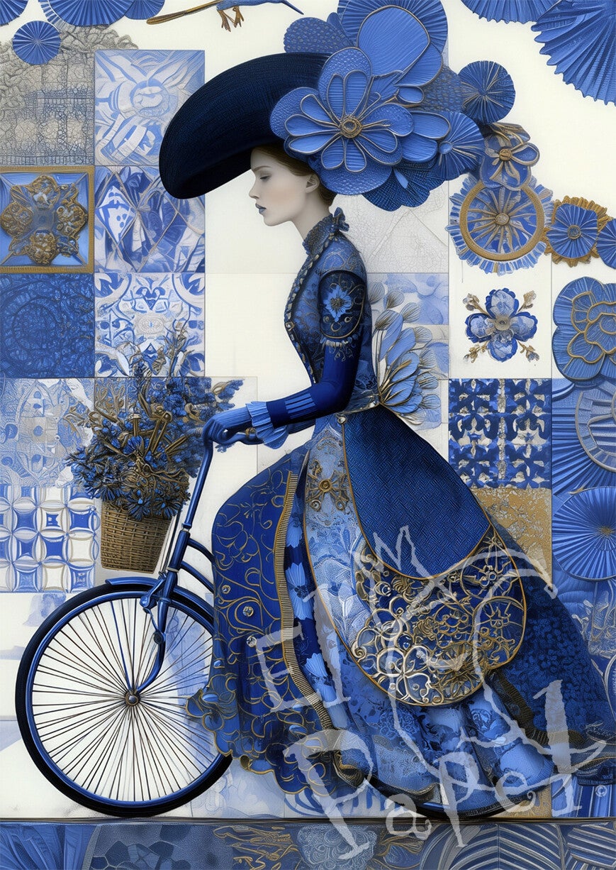 Dutch Golden Age ansichtkaart 'Hemelsblauwe rit'