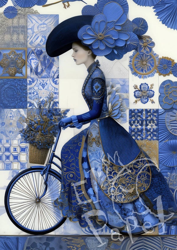 Dutch Golden Age ansichtkaart 'Hemelsblauwe rit'