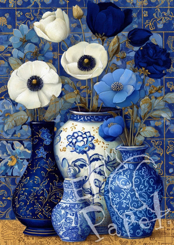 Dutch Golden Age ansichtkaart 'Bloemen op vaas'
