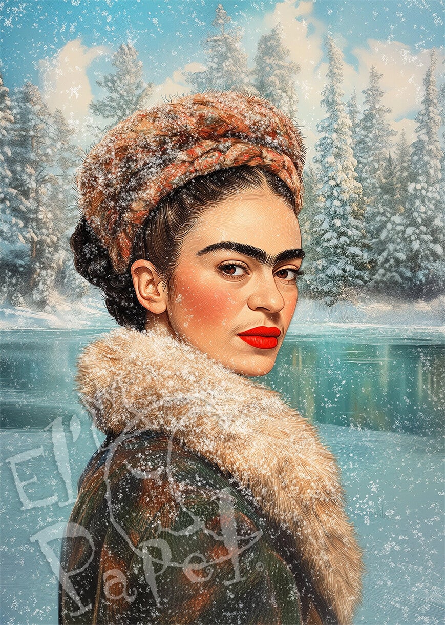 Ansichtkaart 'Frida Kahlo - Wintergloed'