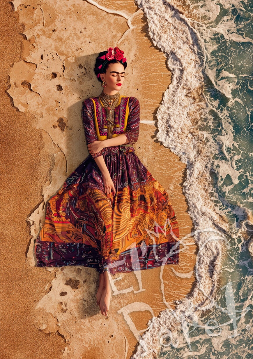 Ansichtkaart 'Frida Kahlo - Aan de vloedlijn'
