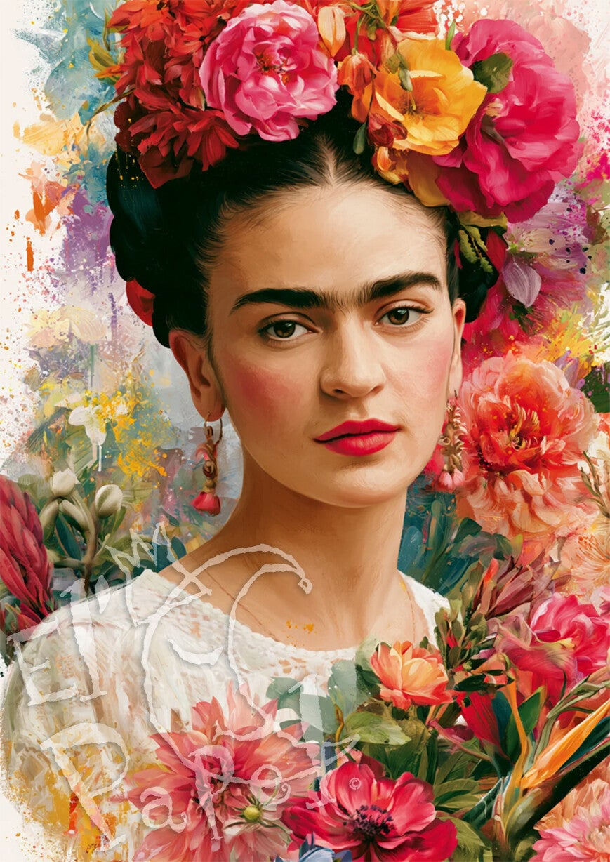 Ansichtkaart 'Frida Kahlo - Wilde bloesem'