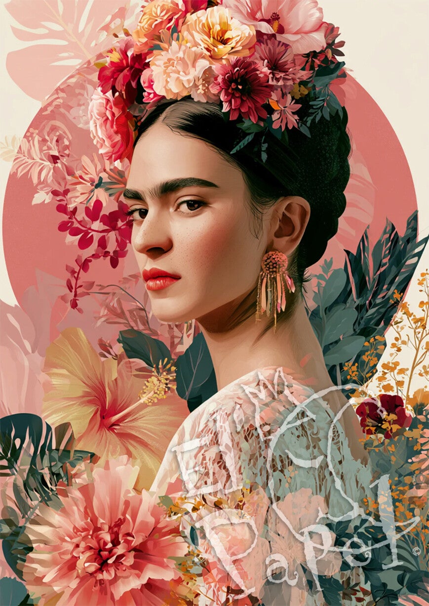 Ansichtkaart 'Frida Kahlo - Blozen'