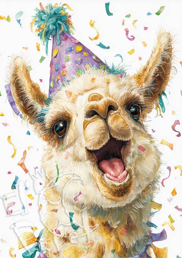 Ansichtkaart 'Feestbeesten - Lama'
