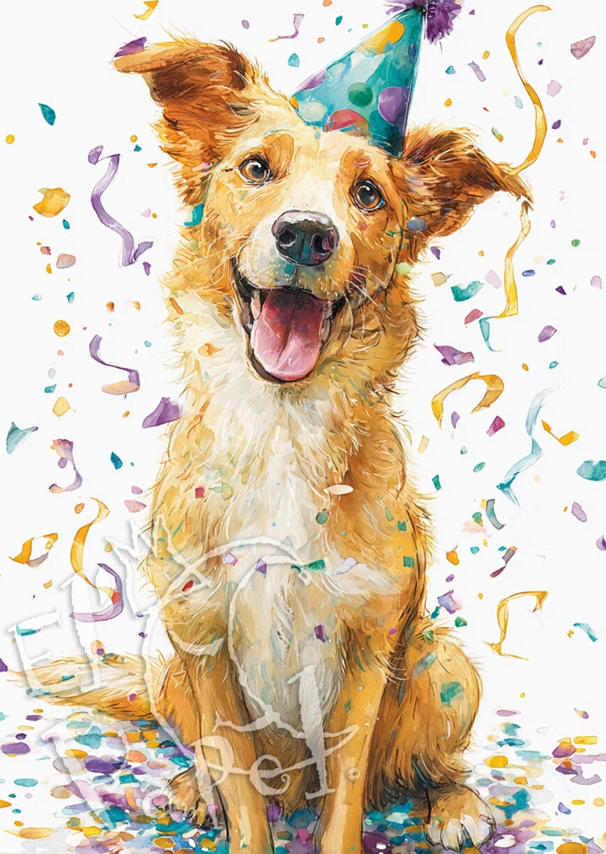 Ansichtkaart 'Feestbeesten - Hond'