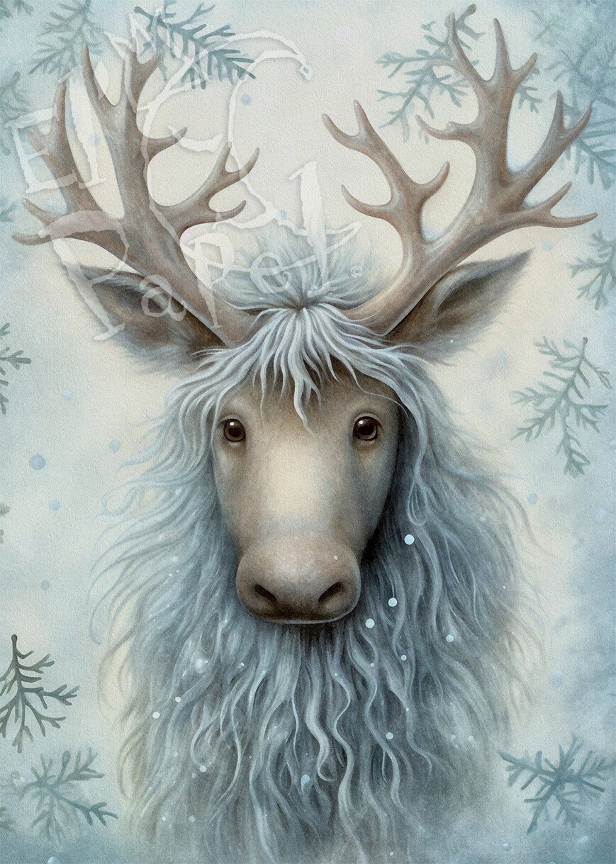 Ansichtkaart 'Sneeuwdieren - Eland'