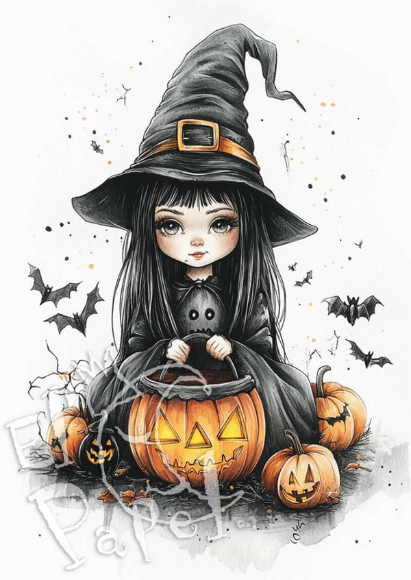 Ansichtkaart 'Spooktacular Halloween - Midnight Witch'
