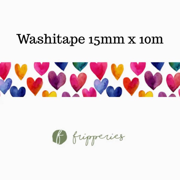 Fripperies washitape 'Vrolijke hartjes'