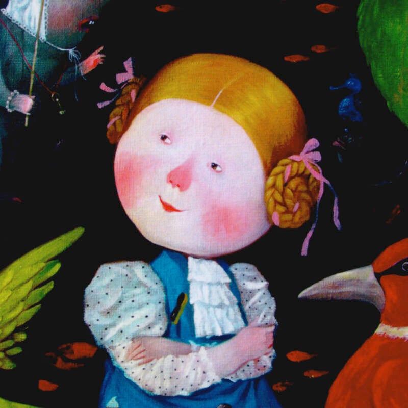 Alice in Wonderland ansichtkaart Eugenia Gapchinska