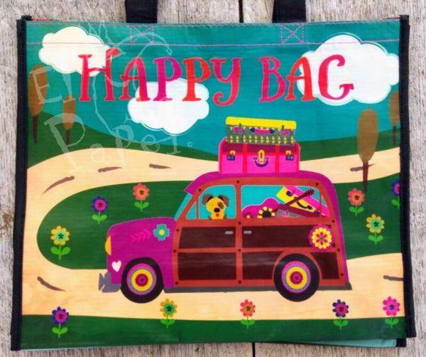 Recycled Gift Bag L "Woodie Happy Bag"