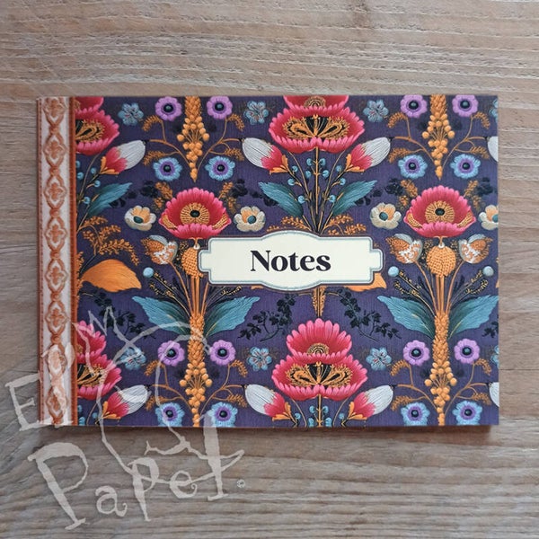 Gwenaëlle Trolez notebook 'Paars bloemen - patroon' (A6)