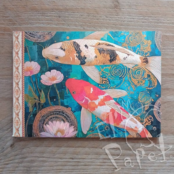 Gwenaëlle Trolez illustratie notebook 'Koi Karpers' (A6)