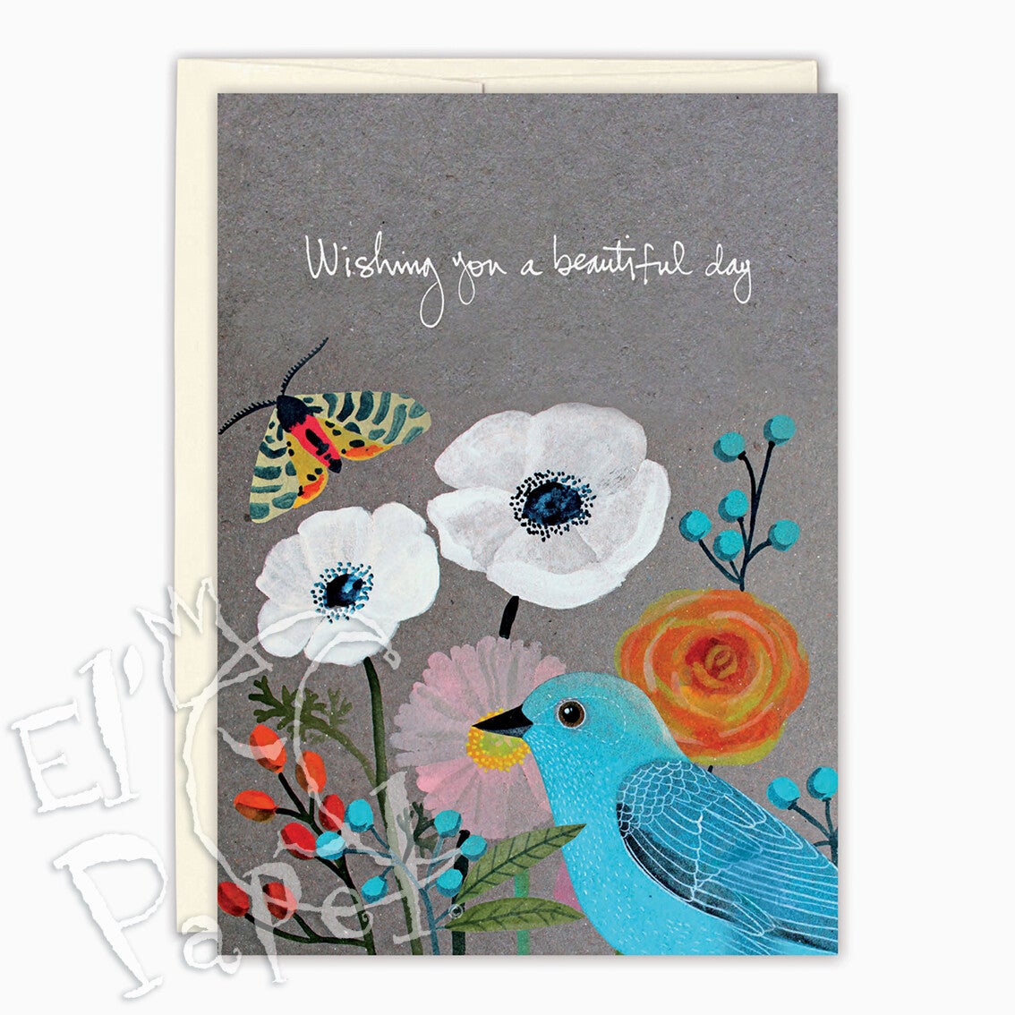 Geninne Zlatkis felicitatiekaart 'Blauwe vogels'
