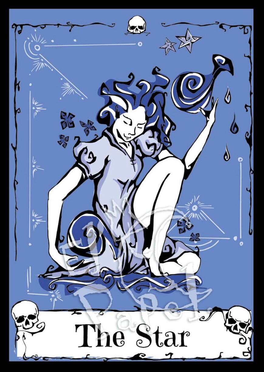 Ansichtkaart 'Tarot - De Ster'