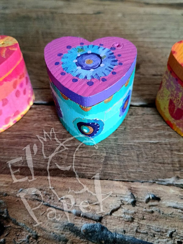 Hart-cadeaudoosje 'Blauw-paars'