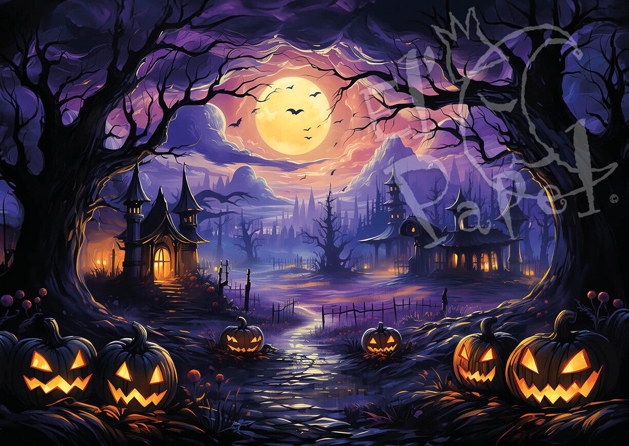 Ansichtkaart 'Halloween Volle Maan'