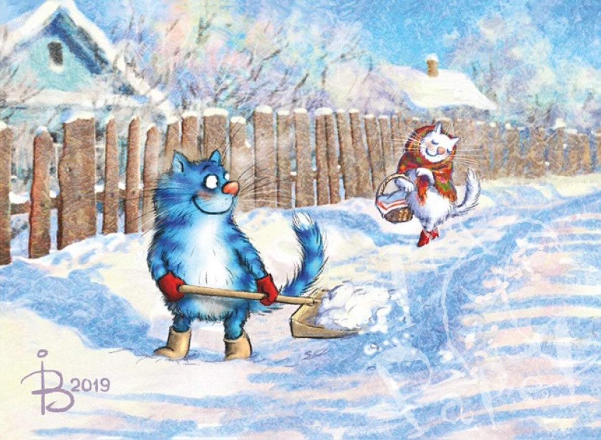 Ansichtkaart 'Sneeuw in januari'