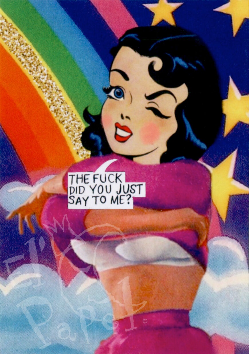 Ansichtkaart 'The *** did you say'