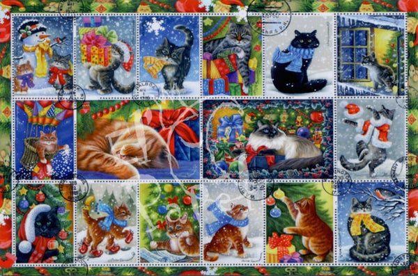 Ansichtkaart 'Kerst postzegels' (2)