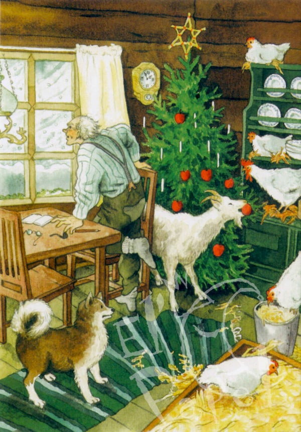 Ansichtkaart 'Een gezellige Kerstboel'