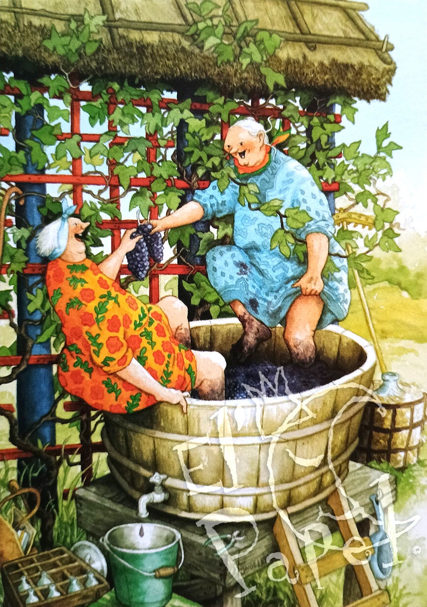 Ansichtkaart 'In de wijntobbe'