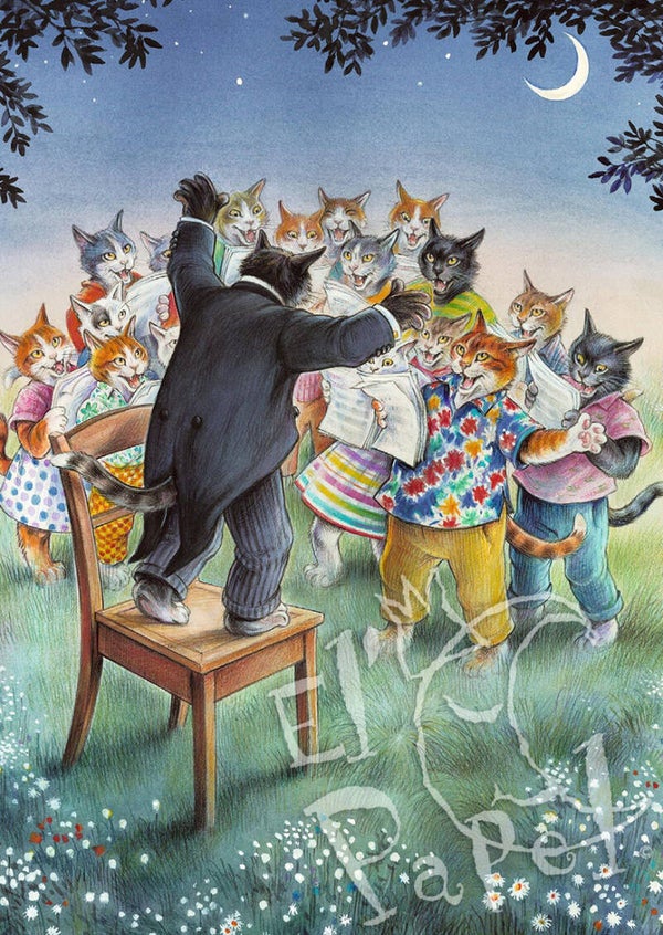 Ansichtkaart 'Avondlied'