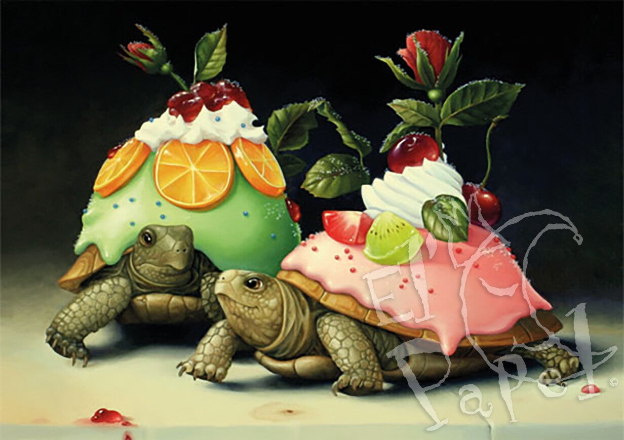 'Zoete verleidingen' - wenskaart met envelop