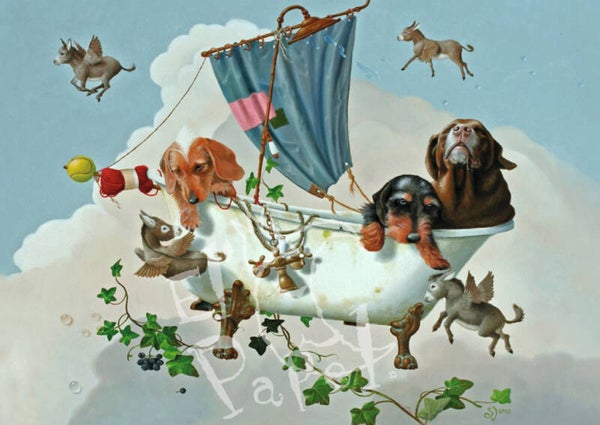 Ansichtkaart 'Hoog vliegers' - Suzan Visser