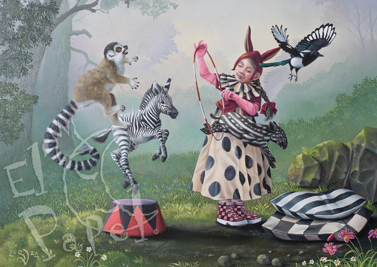 Ansichtkaart 'Hoepel op' - Suzan Visser