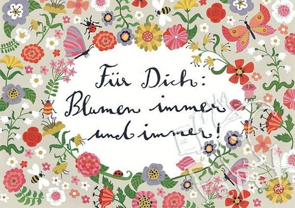 Ansichtkaart 'Allemaal bloemen voor jou'