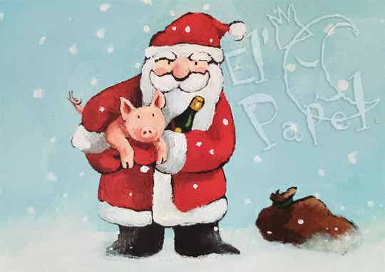 Kerstkaart 'Fijne feestdagen!'