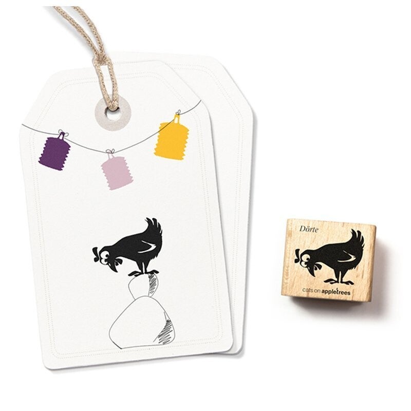 Rubber stempel 'Dorte de hen'
