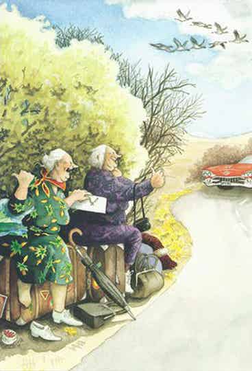 Ansichtkaart 'Liften'