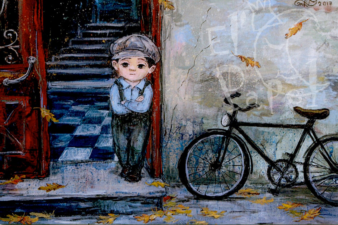 Ansichtkaart 'De eerste herfstblaadjes'