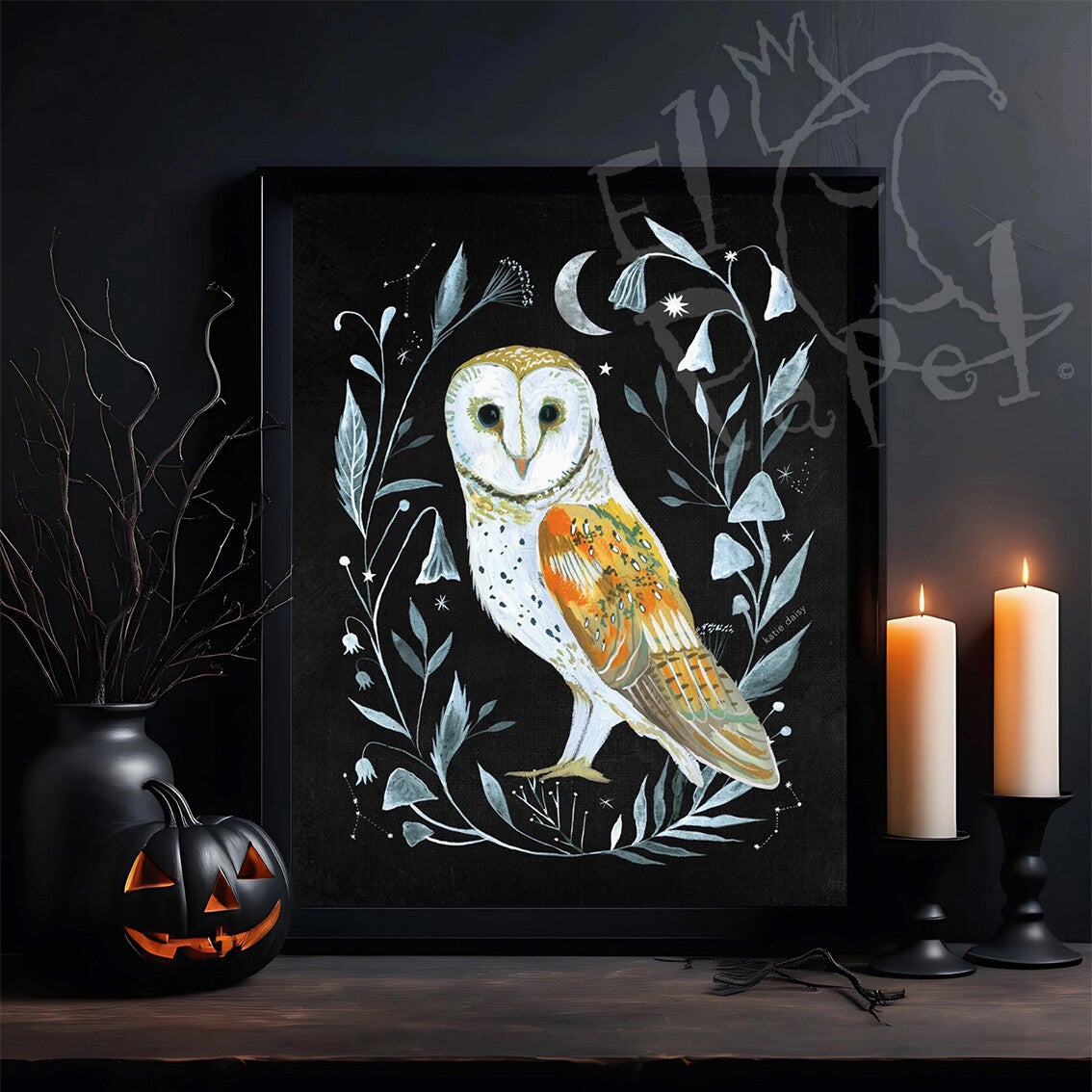 Katie Daisy art print 'Kerkuil'