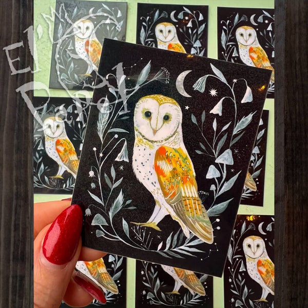 Katie Daisy sticker 'Kerkuil'