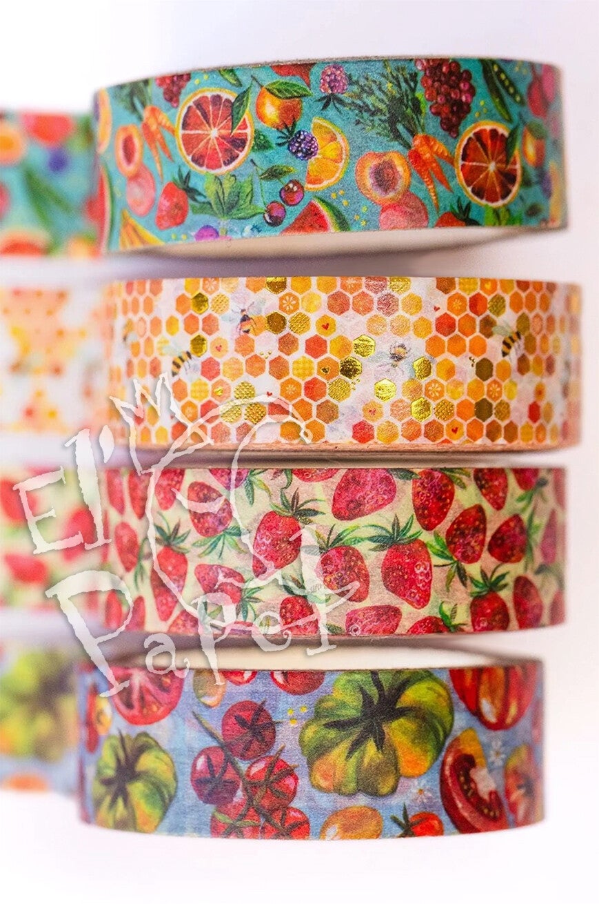 Katie Daisy Washi Tape Set 'Boerenmarkt'