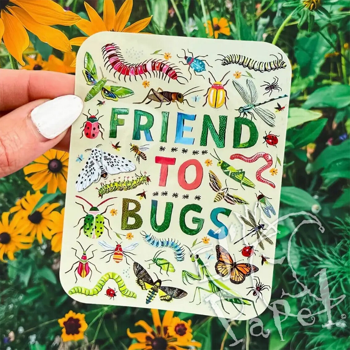 Katie Daisy sticker 'Insecten-vriend'