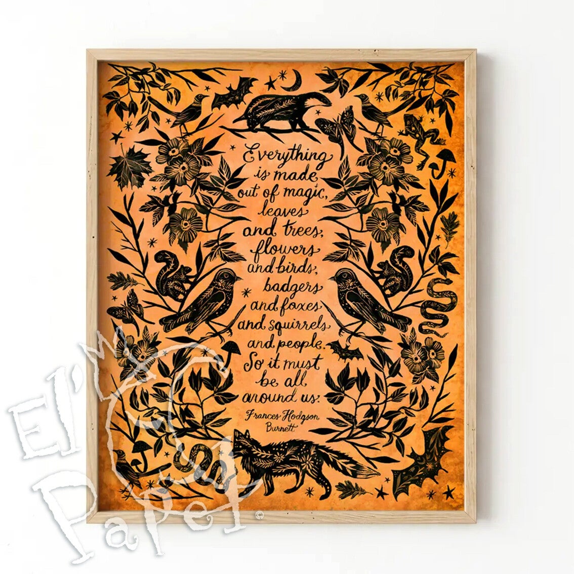 Katie Daisy art print 'Magische natuur'