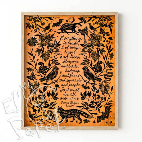 Katie Daisy art print 'Magische natuur