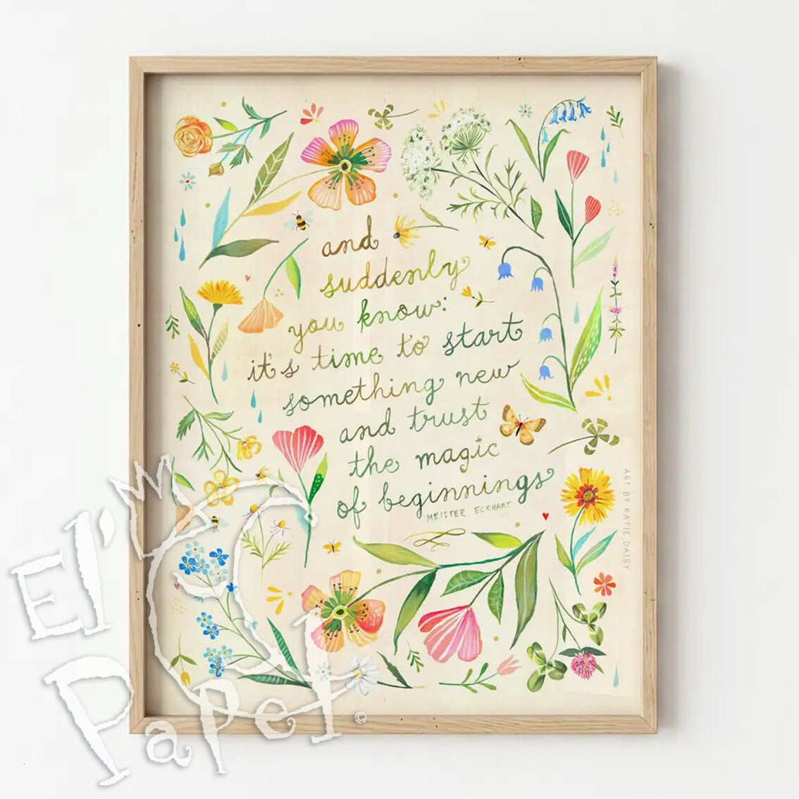 Katie Daisy art print 'De magie van iets nieuws'