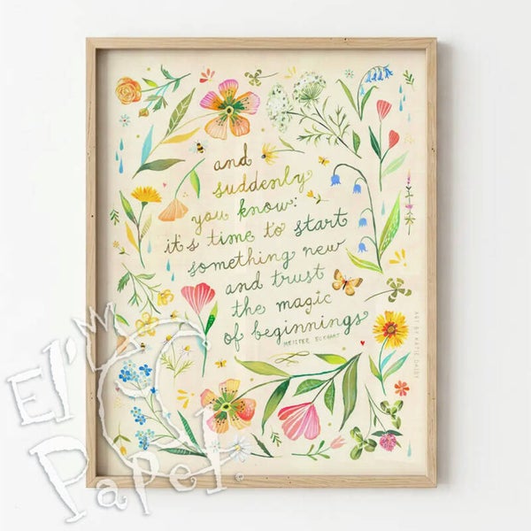 Katie Daisy art print 'De magie van iets nieuws'