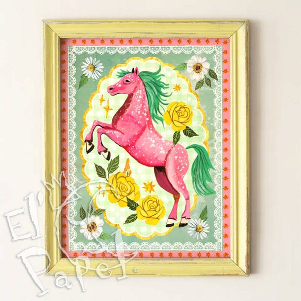 Katie Daisy art print 'Sprankelende pony'