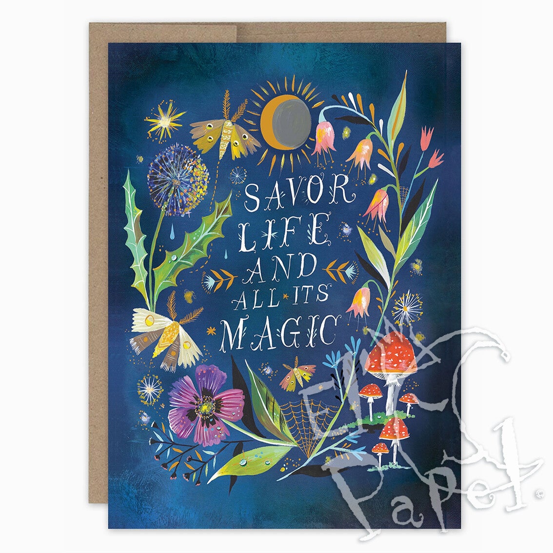 Katie Daisy felicitatiekaart 'Savor life'