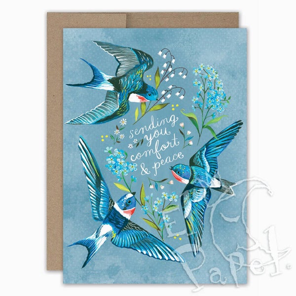 Katie Daisy 'Sending you comfort & peace' bemoedigingskaart