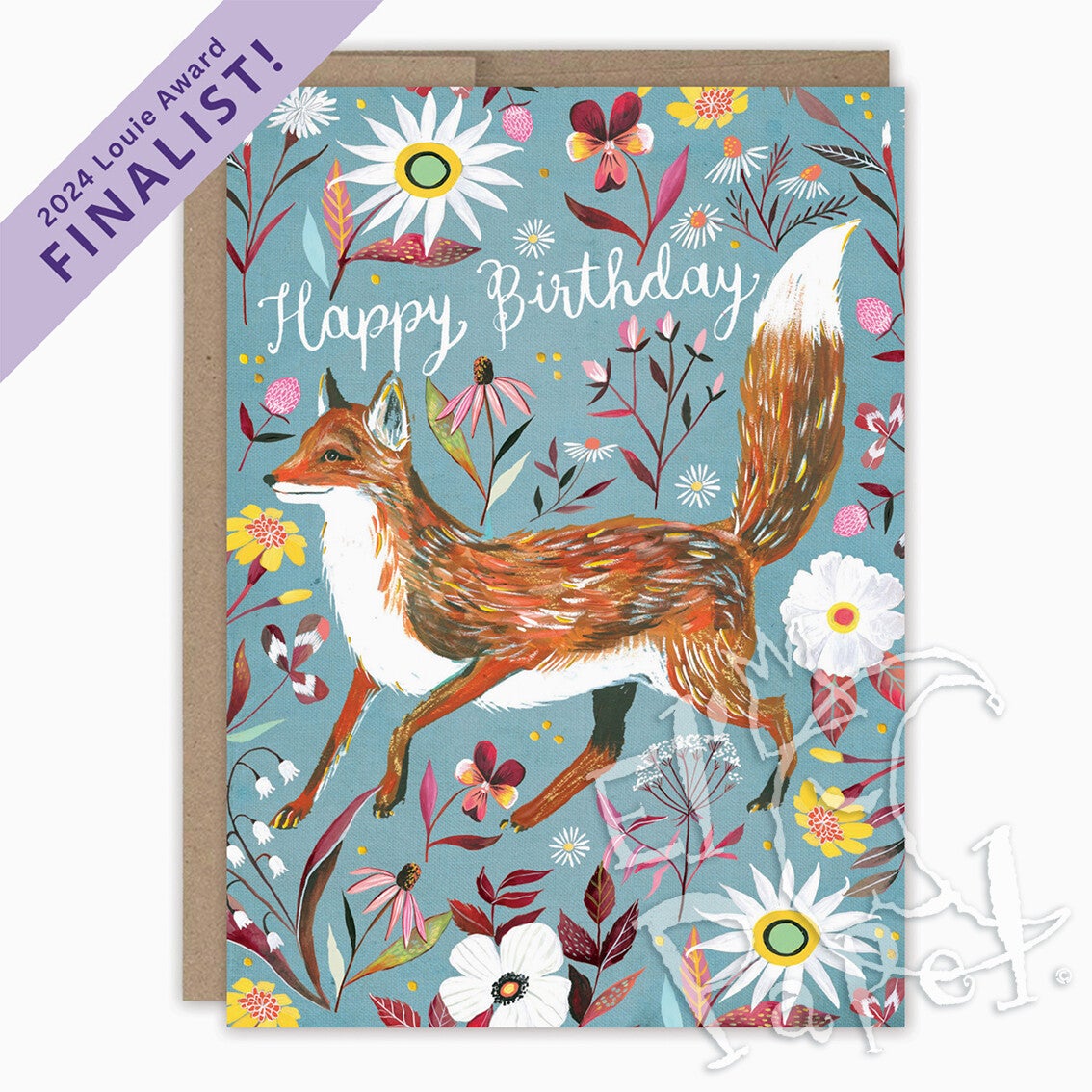 Katie Daisy felicitatiekaart 'Foxy Happy Birthday'