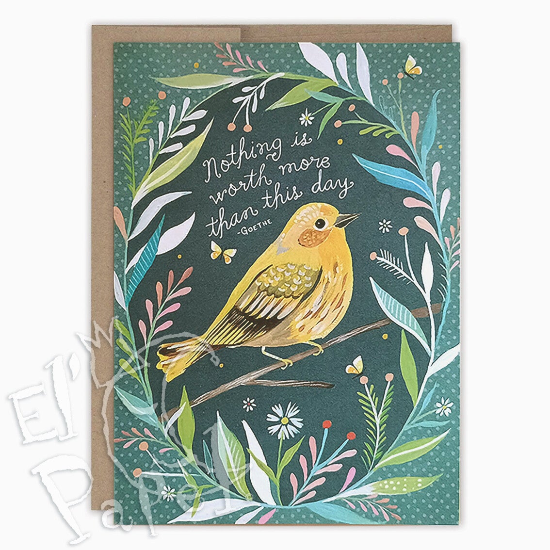 Katie Daisy moederdagkaart 'Yellow Bird'